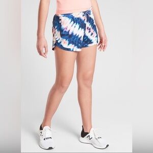 Athleta Girl’s All Play 3” Shorts Chroma Dye Warm Size Medium 8/10